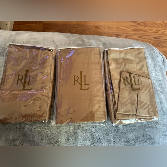 Ralph Lauren Tan bed shams
